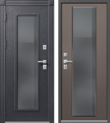 Центурион Т-2 PREMIUM Антрацит муар-Софт ясень грей (цвет стекла Grey)